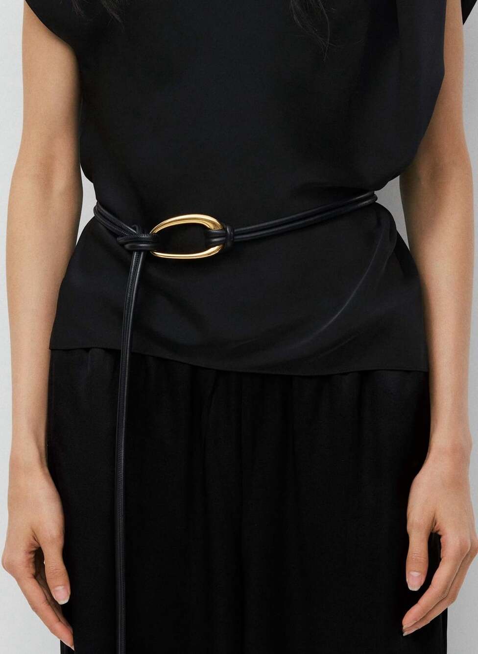 Aritzia Evermore Solid Brass Leather Belt  NWT